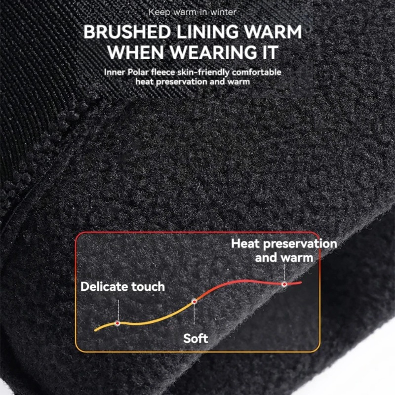 Extended Thickened Windproof Skiing Gloves, Waterproof Touchscreen Winter Warm Gloves for Men Women