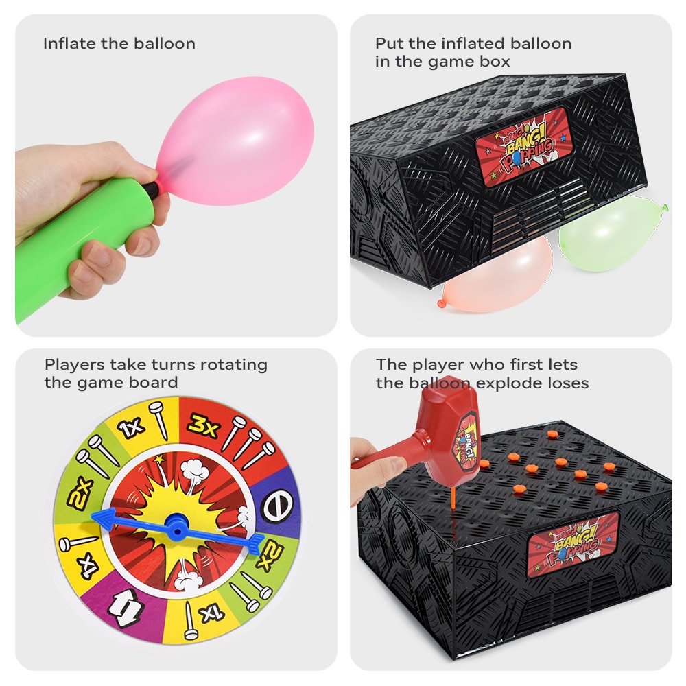 Balloon Adventure Party Game, Multiplayer Tabletop Toy Explosion Game for Leisure and Entertainment