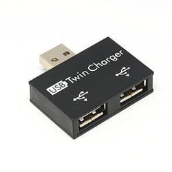 charging data interface splitter, otg head hub adapter, dual port usb current extender