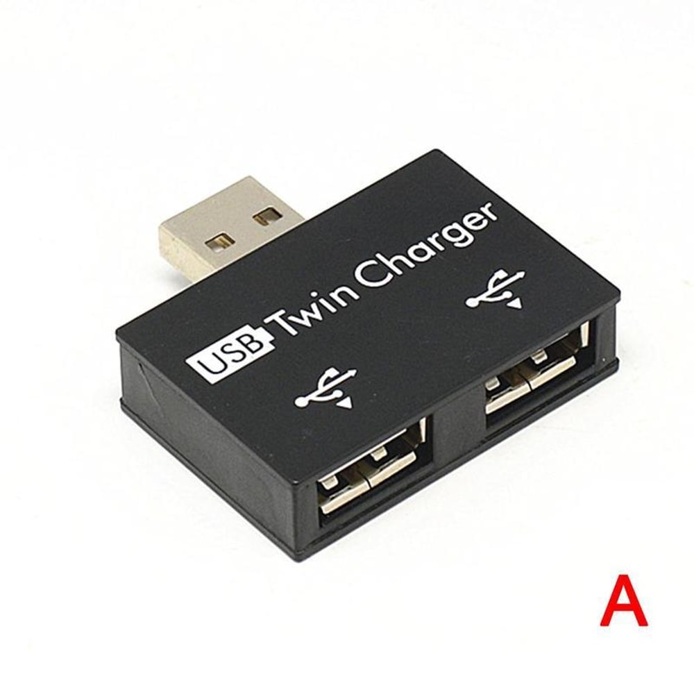 Charging Data Interface Splitter, OTG Head Hub Adapter, Dual Port USB Current Extender