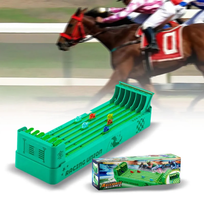 Interactive Horse Race Board Game, Battery Powered Desktop Racing Machine Set for Family Fun