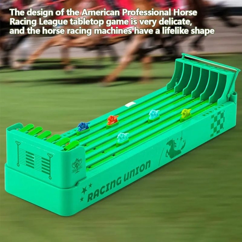 Interactive Horse Race Board Game, Battery Powered Desktop Racing Machine Set for Family Fun