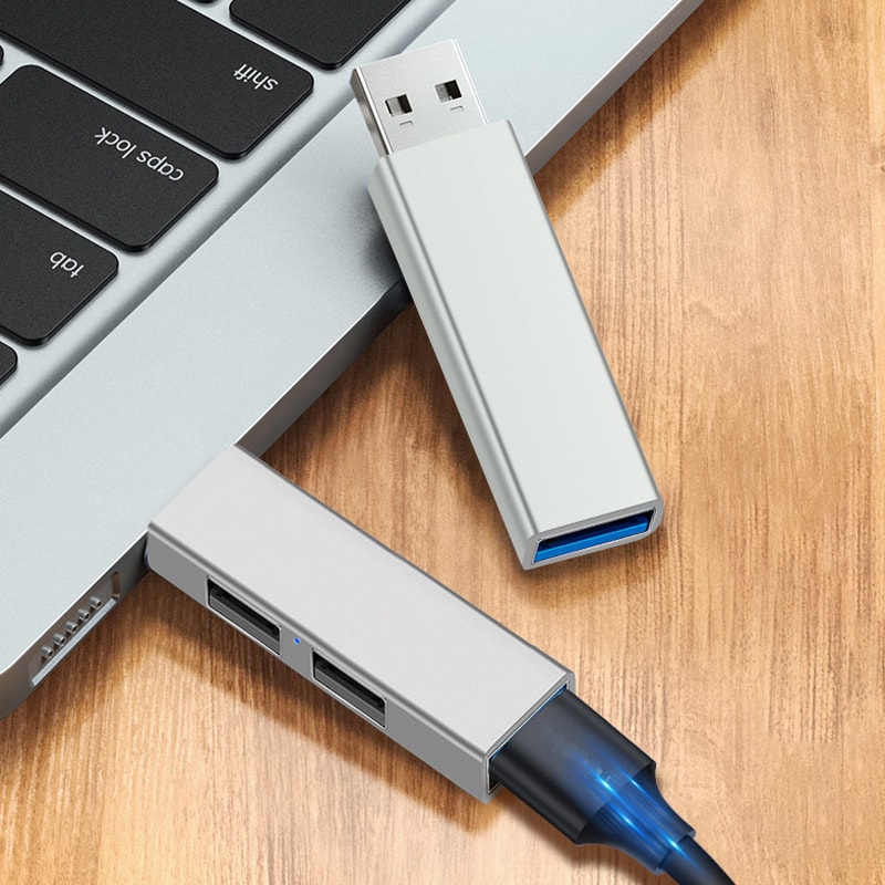 USB Hub For PC Multi USB Splitter Hub Expand Ports With Power Adapter 5