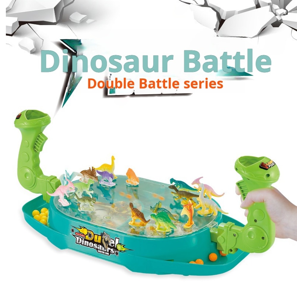 Pinball Catapult Toy, Children's Two-Player Battle Dinosaur Board Game, Parent-Child Educational Interactive Toy