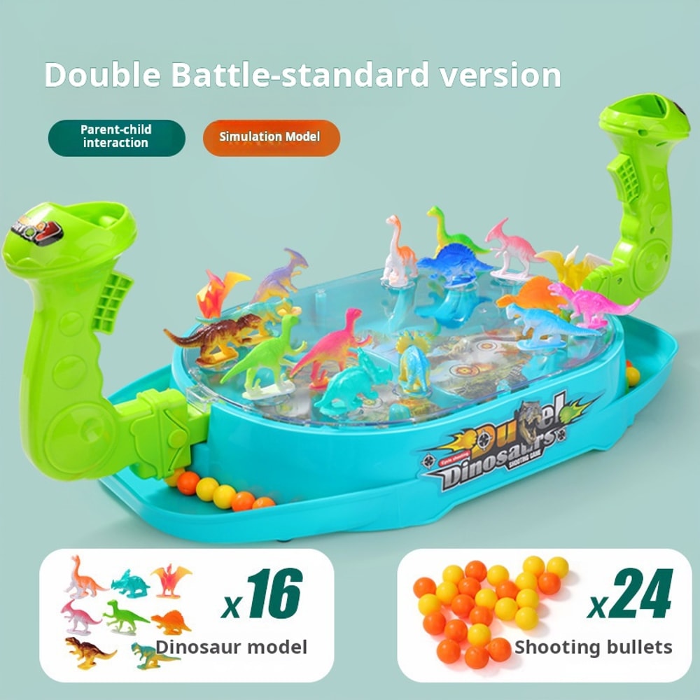 Pinball Catapult Toy, Children's Two-Player Battle Dinosaur Board Game, Parent-Child Educational Interactive Toy