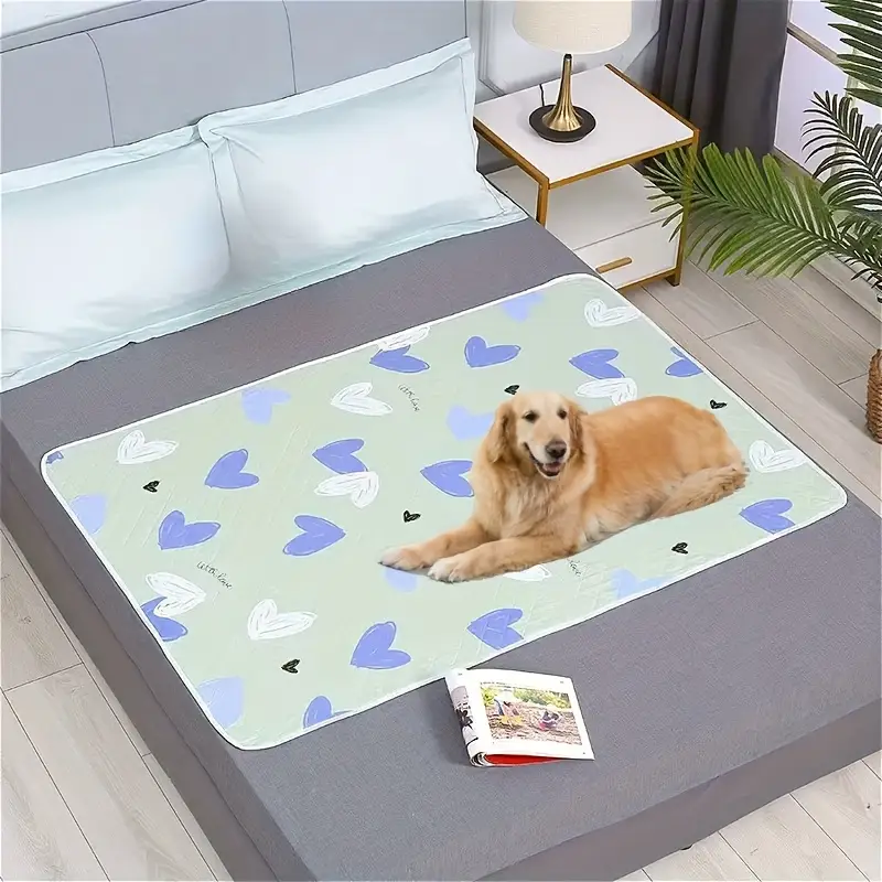 Durable Polyester Fiber Care Mat Design - Washable & Reusable Anti-Slip Bed Protector for Adults, Seniors & Pets