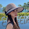 Outdoor Sun Protection Women Hats Solid Color Ladies Panama Caps With Wide Brim And Bowknot 5