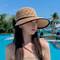 Outdoor Sun Protection Women Hats Solid Color Ladies Panama Caps With Wide Brim And Bowknot 8