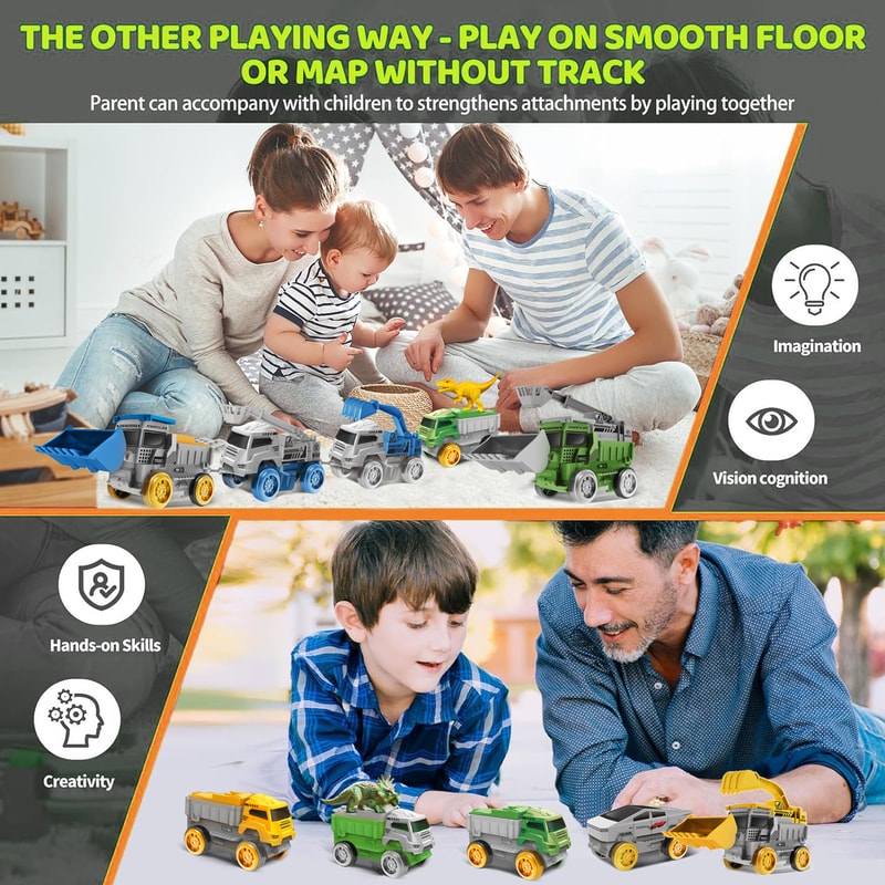 Electric Engineering Race Car Toy Space Track Toys Magic Climbing Bendable Flexible Race Track Cars 3