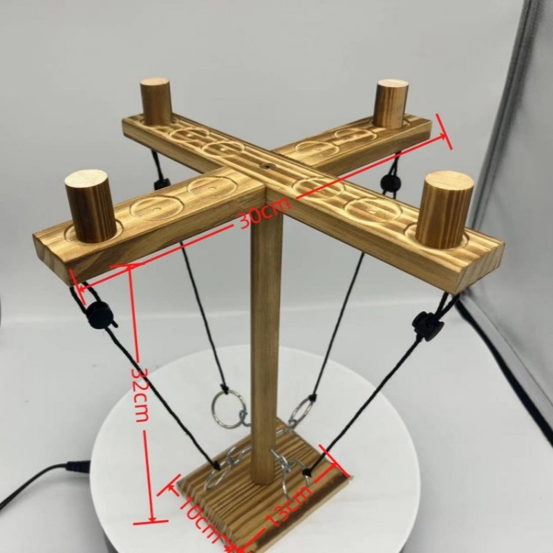 Wooden Board Games Shot Ladder Bundle, Kids Adults Ring Toss Tables Games, Home Party Drinking Games, Outdoor Bars Toy