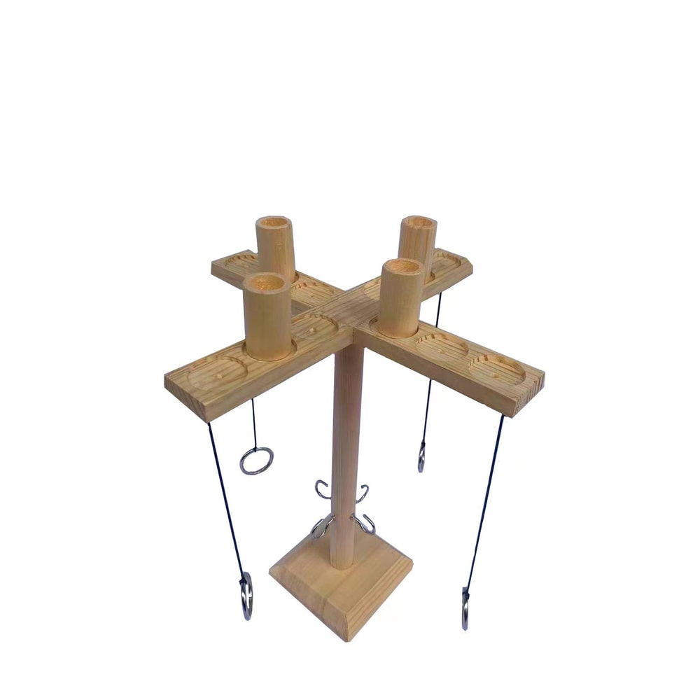 Wooden Board Games Shot Ladder Bundle, Kids Adults Ring Toss Tables Games, Home Party Drinking Games, Outdoor Bars Toy