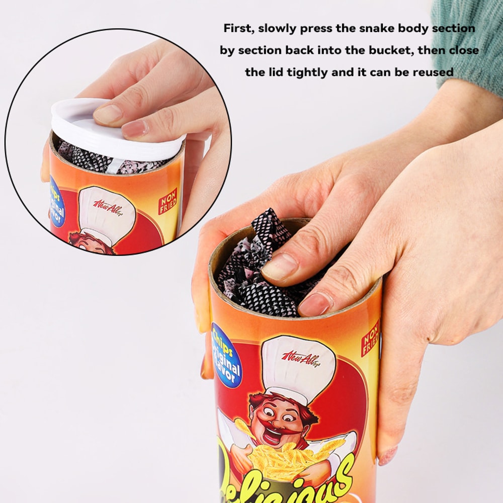 Scary Potato Chip Snake Magic Toy, Halloween Prank Gift, Fun Gag Trick for April Fool Day Party
