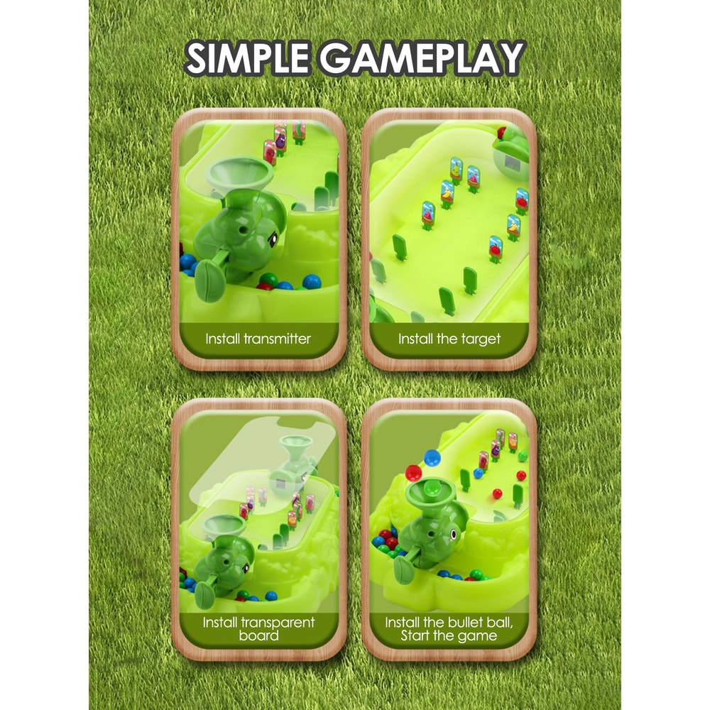 Interactive Battle Toy for Two Person, Kids Vegetable Pinball Machine Shooting Desktop Game Christmas Gift