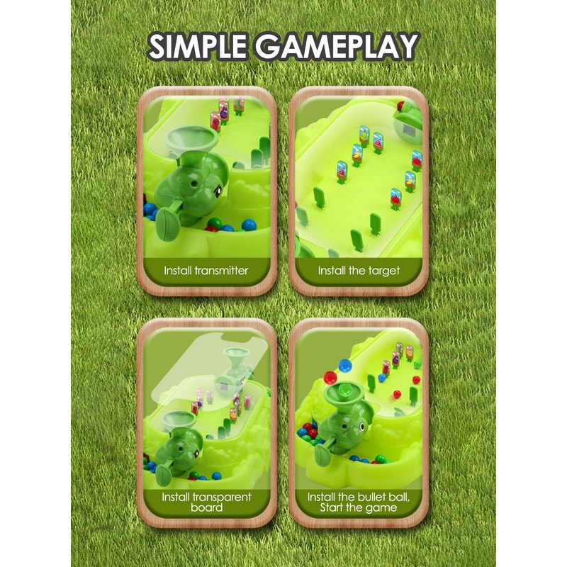 Interactive Battle Toy for Two Person, Kids Vegetable Pinball Machine Shooting Desktop Game Christmas Gift
