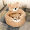 Creative Bear Design Pet Sleeping Mat, Removable Dog Pad for Winter, Cozy Dog Bed