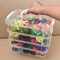 Clear Stackable Storage Box with Lid, Plastic Organizer for Toy Blocks, Building Block Storage