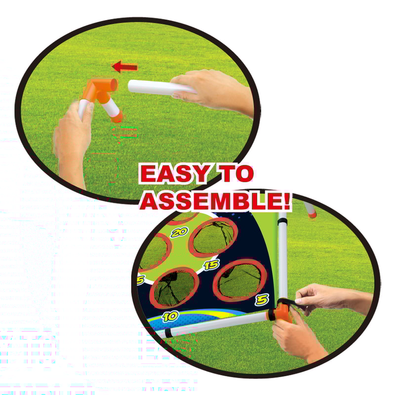 Outdoor Yard Toss Game Toy, Portable Cornhole Throwing Circle Ferrule Board Set, Easy Assemble Fun for Kids and Adults