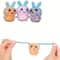 Stress Relief Toy, Squishy Bunny Stress Balls with Light, Colorful Rabbit Fidget Toys, Easter Basket Stuffers for Girls