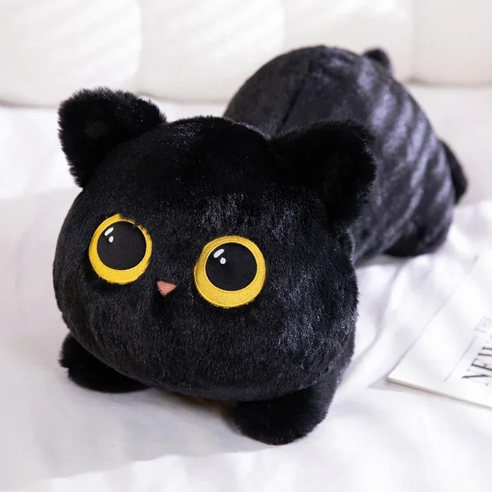 Cuddly Black Cat Plush Toy Doll Cute Big Pillow Cushion For Boys Girls Birthday Gifts 3