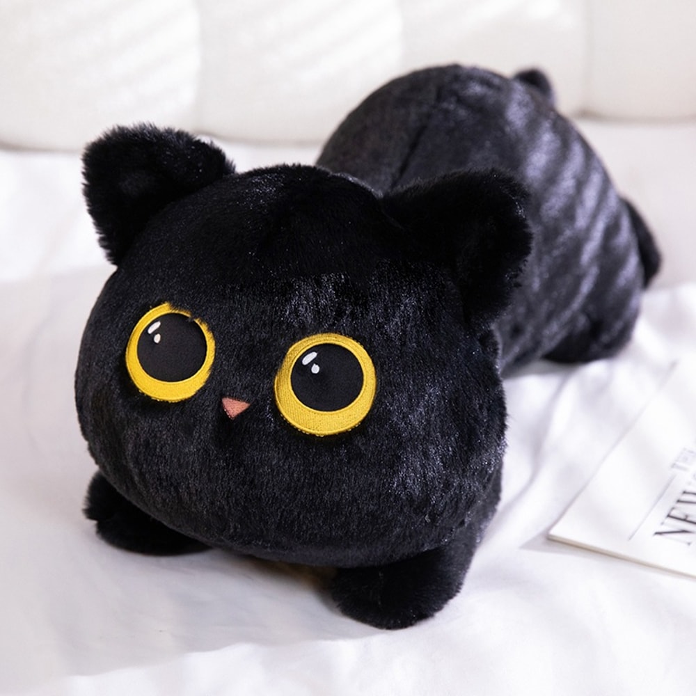 Cuddly Black Cat Plush Toy Doll Cute Big Pillow Cushion For Boys Girls Birthday Gifts 5
