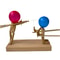 Fast-Paced Balloon Fight Wooden Bots Battle Game with Inflatable Head for Players