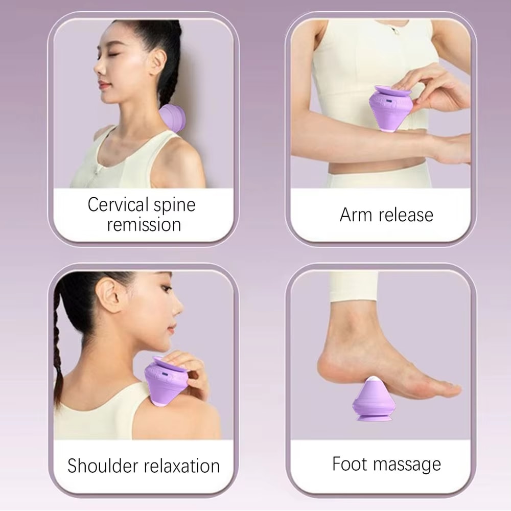 Suction Cup Wall Massager MultiFunction Fascia Cone For Back Arm And Foot Relaxation 5