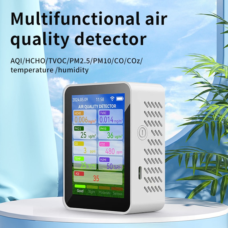 Portable Carbon Monoxide Tester, Tuya WiFi Air Quality Meter for Household Use