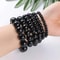 Bead Stretch Wristband Black Obsidian Healing Bracelet For Stress Relief Weight Loss Gift For Women 3