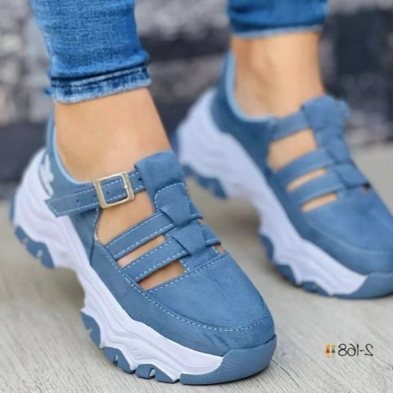 Breathable Open Toed Womens Sandals Fashion Sandals For Women Popular Buckle Thick Bottom Design 2