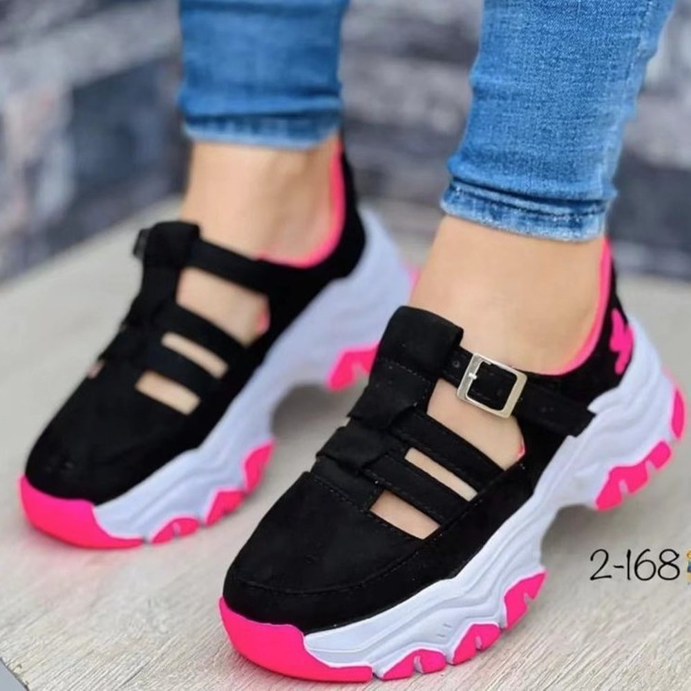 Breathable Open Toed Womens Sandals Fashion Sandals For Women Popular Buckle Thick Bottom Design 6