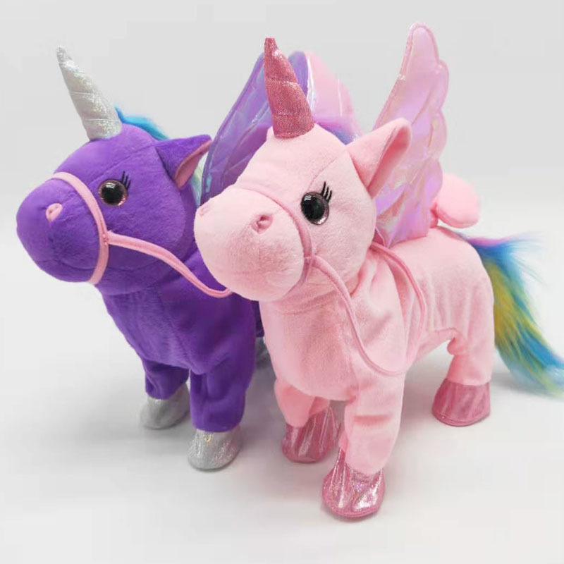 Walking Talking Plush Electric Unicorn Alpaca Toy For Kids Cute Plush Childrens Gifts With Music 0