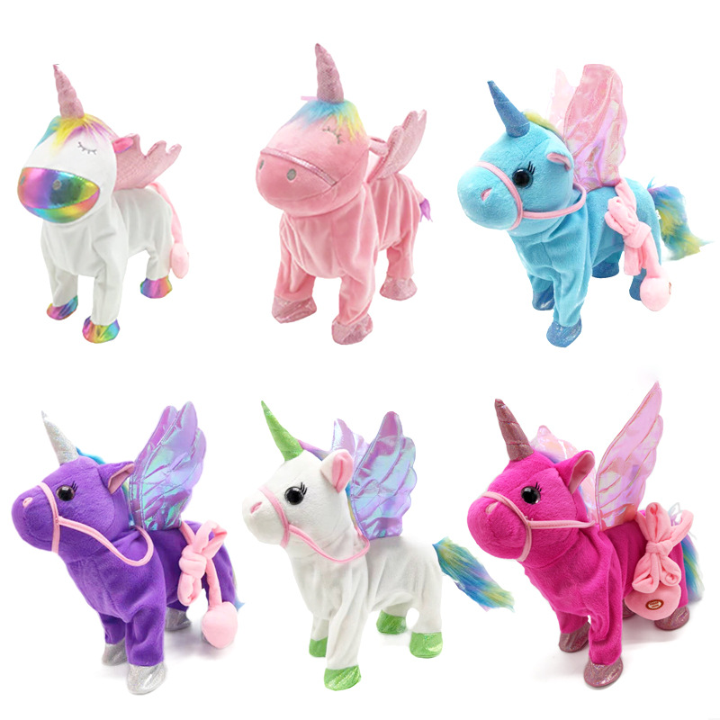 Walking Talking Plush Electric Unicorn Alpaca Toy For Kids Cute Plush Childrens Gifts With Music 1