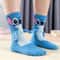 Kawaii Disney Stitch Crew Socks, Soft Cotton Blend for Daily Wear, Perfect Christmas Birthday Gift