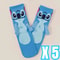 Kawaii Disney Stitch Crew Socks, Soft Cotton Blend for Daily Wear, Perfect Christmas Birthday Gift
