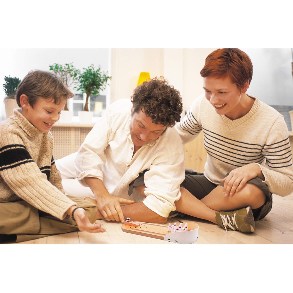 Shooting Arcade Bowling Game, Wooden Office Desk Toy, Stress Relief Finger Fun for All