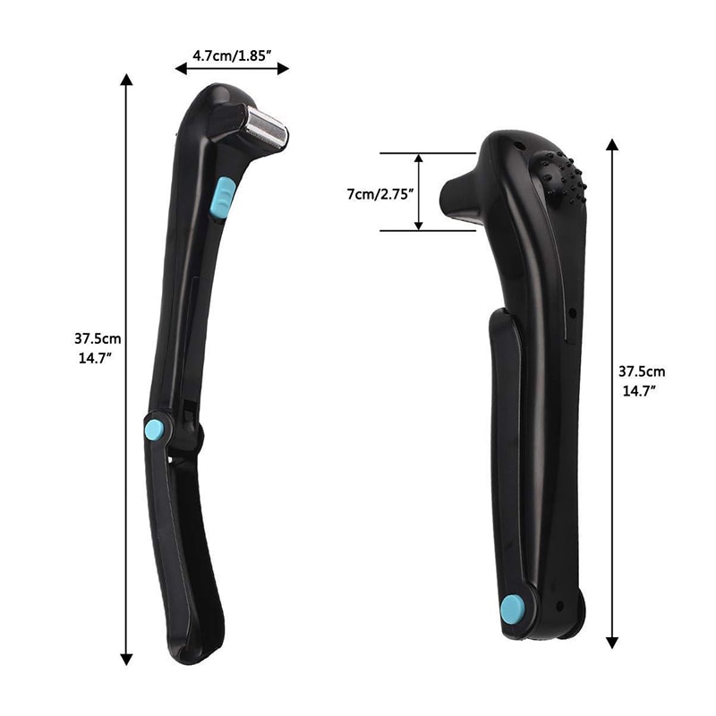 BatteryPowered Foldable Back Hair Shaver Long Handle Manual Hair Remover For Comfortable Use 5