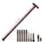 Portable Folding Walking Stick, Tungsten Steel Alpenstock, T-type Self-defense Stick for Camping and Hiking