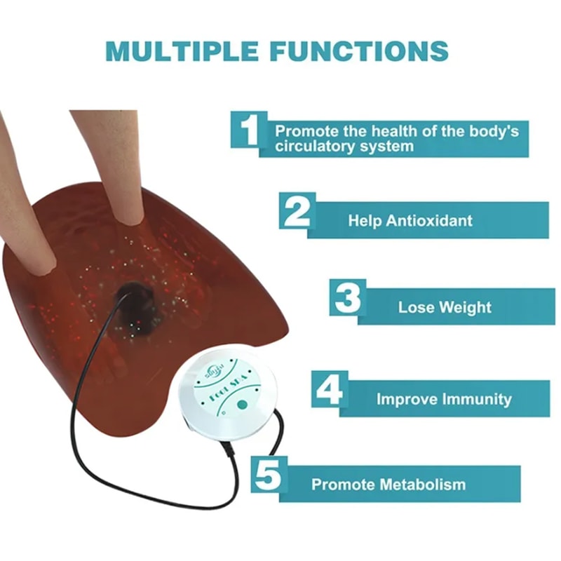 Ionic Detox Foot Spa Bath Machine, Foot Massage Ionic Detox, Relieves Fatigue, Promotes Vitality & Good Health