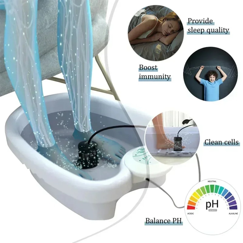 Ionic Detox Foot Spa Bath Machine, Foot Massage Ionic Detox, Relieves Fatigue, Promotes Vitality & Good Health