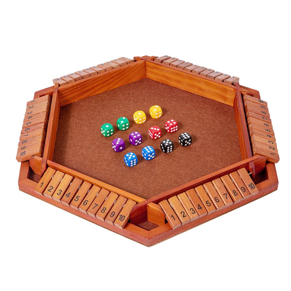 Shut The Box Wooden Dice Game, Family Interaction & Fun for Players