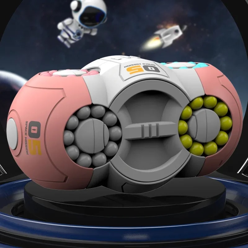 Bean Magic Cube Mind Brain Teaser, Fidget Toy for Decompression, Eight-sided Rotation