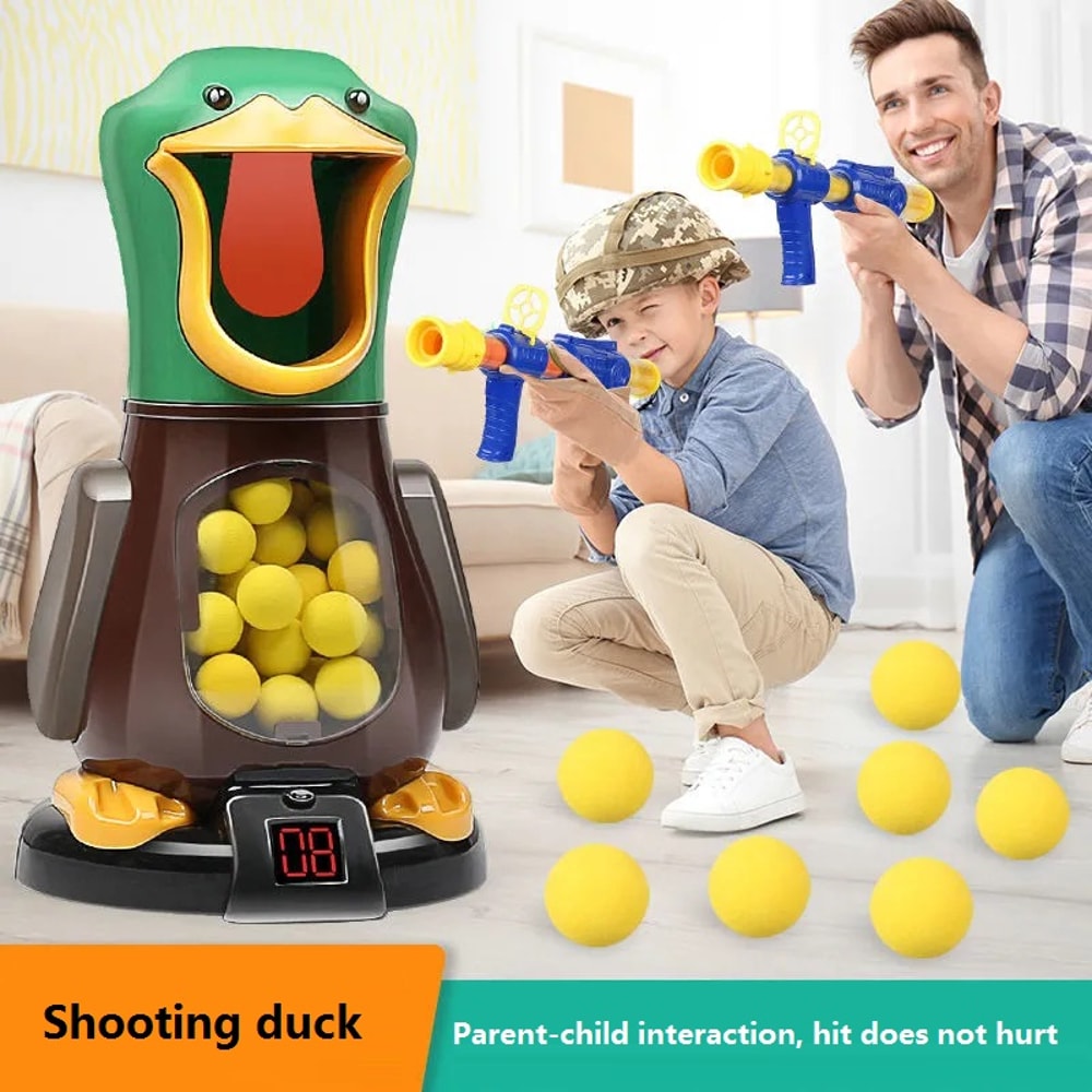 Funny Gun Toy For Kids Airpowered Soft Bullet Ball With Light Electronic Scoring Battle Games 2