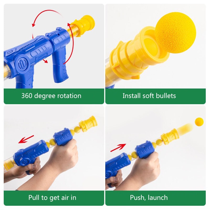 Funny Gun Toy For Kids Airpowered Soft Bullet Ball With Light Electronic Scoring Battle Games 5