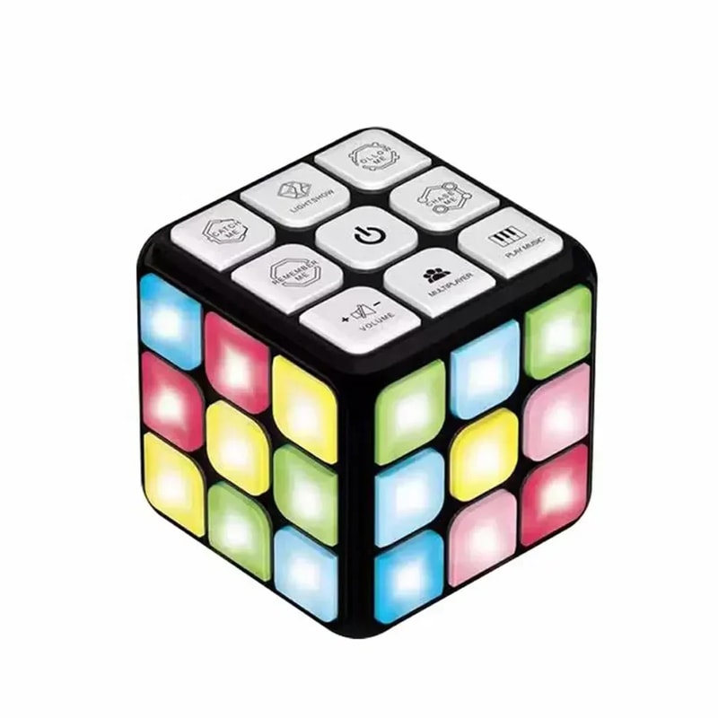 Magnetic Flashing Cube, Kids Fun Gift, Brain Game Modes for Intelligence Development