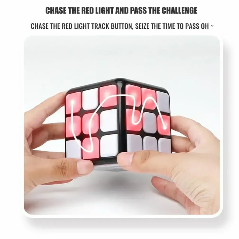 Magnetic Flashing Cube, Kids Fun Gift, Brain Game Modes for Intelligence Development