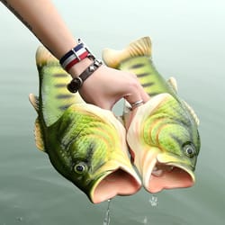 designer unisex men's summer slides, outdoor flip flop, unicorn fish slippers for boys plus size