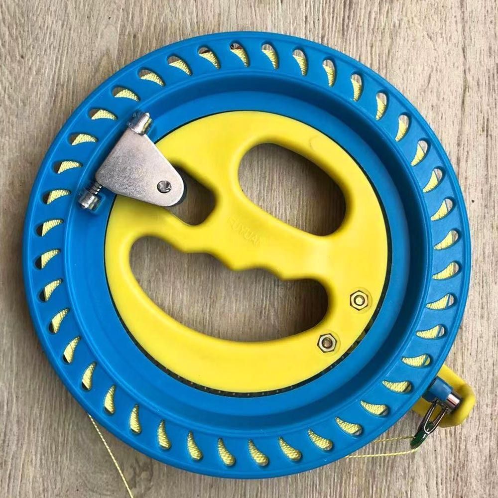Outdoor Kite Reel Winder Twisted String Line Handle Tool With Blue Grip Fire Wheel For Flying Kites 4