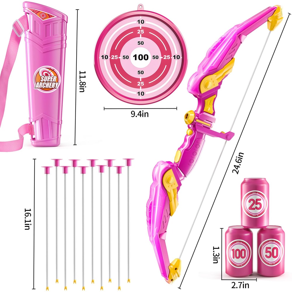 Indoor and Outdoor Archery Toy Set for Boys and Girls, Ideal Gift for Amusement and Fun