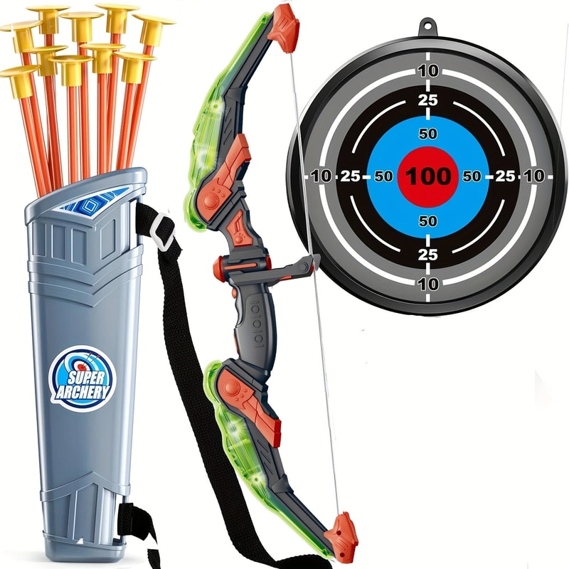Indoor and Outdoor Archery Toy Set for Boys and Girls, Ideal Gift for Amusement and Fun