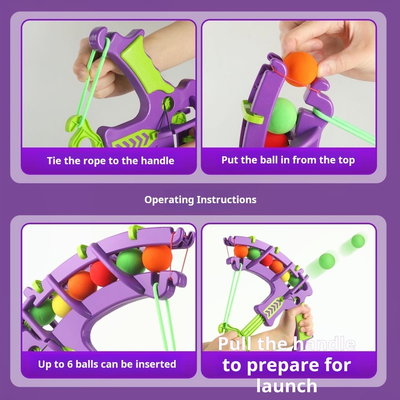 Montessori Throw Sport Slingshot Educational Target Sticky Ball Dartboard Basketball Toy For Outdoo 2